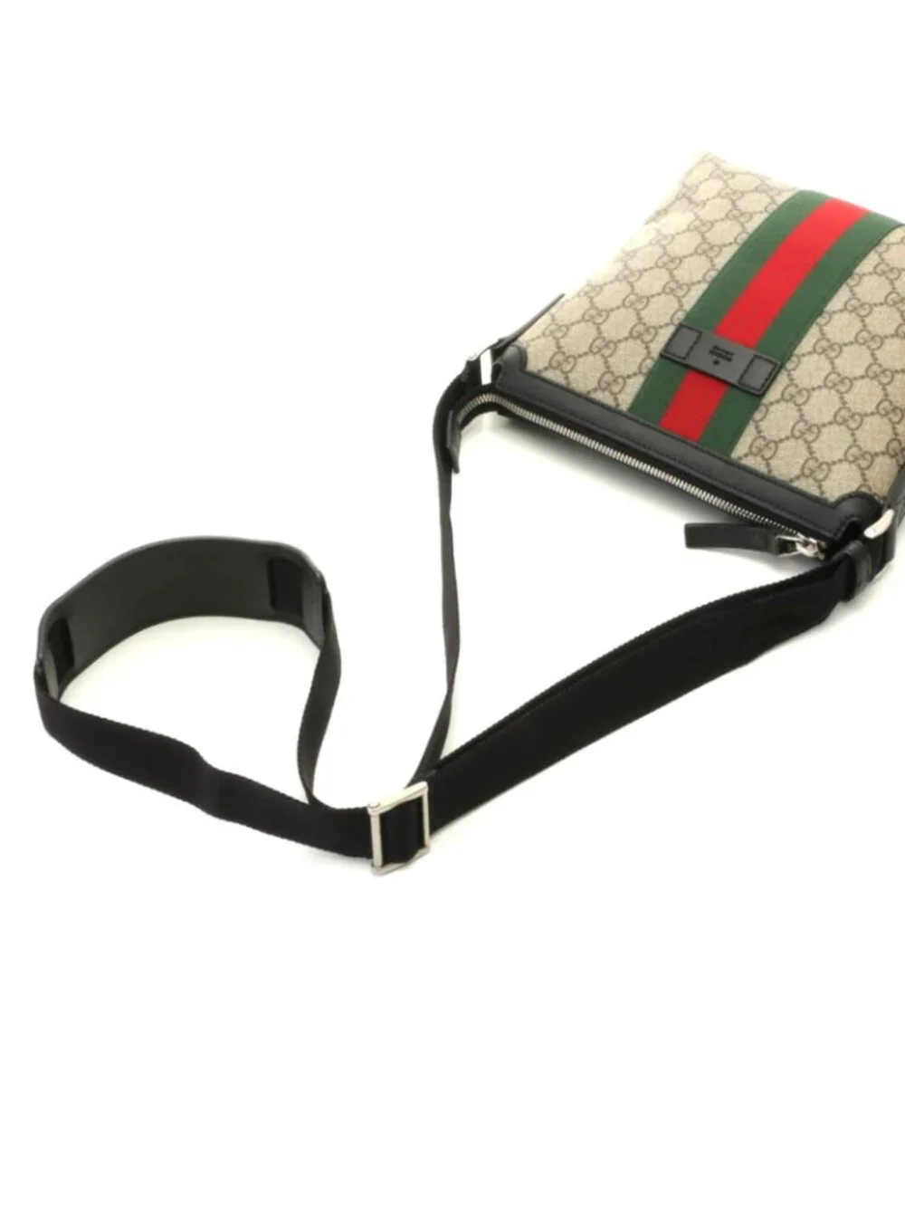Gucci Sherry Line GG Supreme Shoulder Bag Beige Brown
